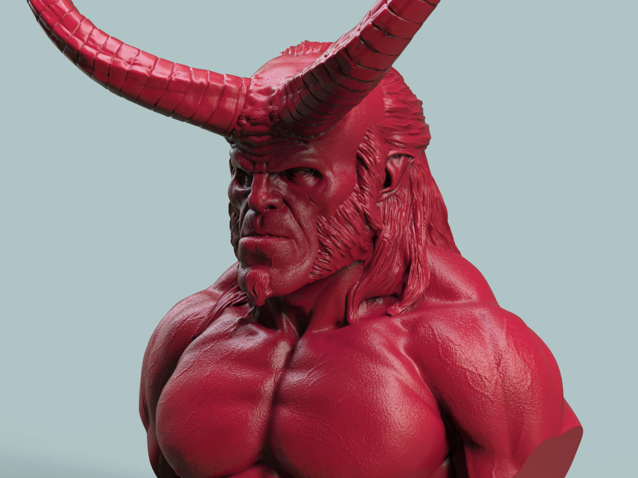 Hellboy Bust David Harbour 3D print model_2