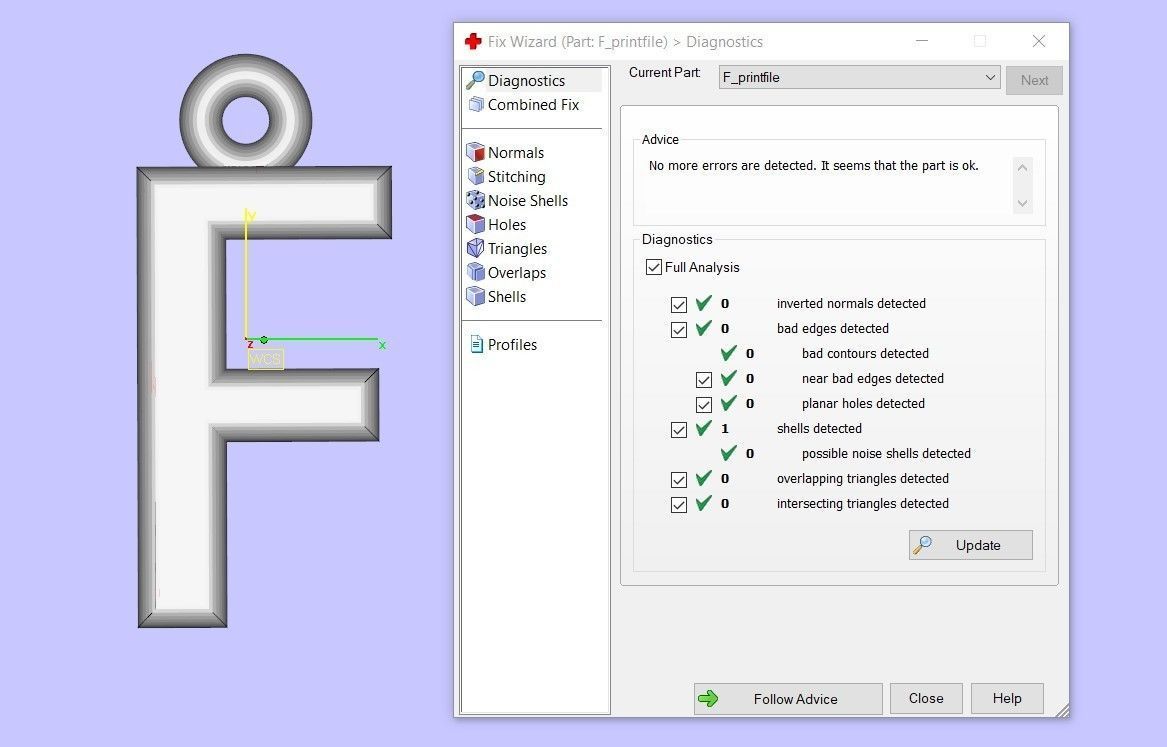 Heart Alphabet F 3D print model_12