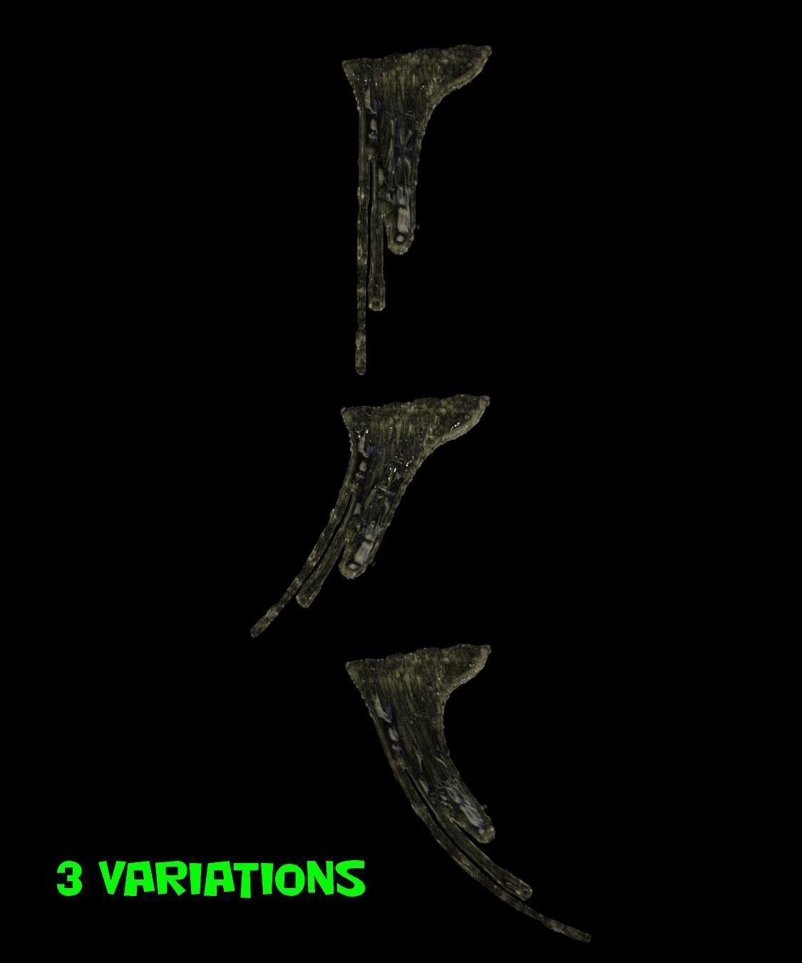 3D Slime Set 3 glow in 3D model_1