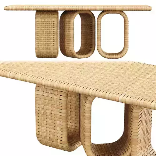 Monica rattan console 
