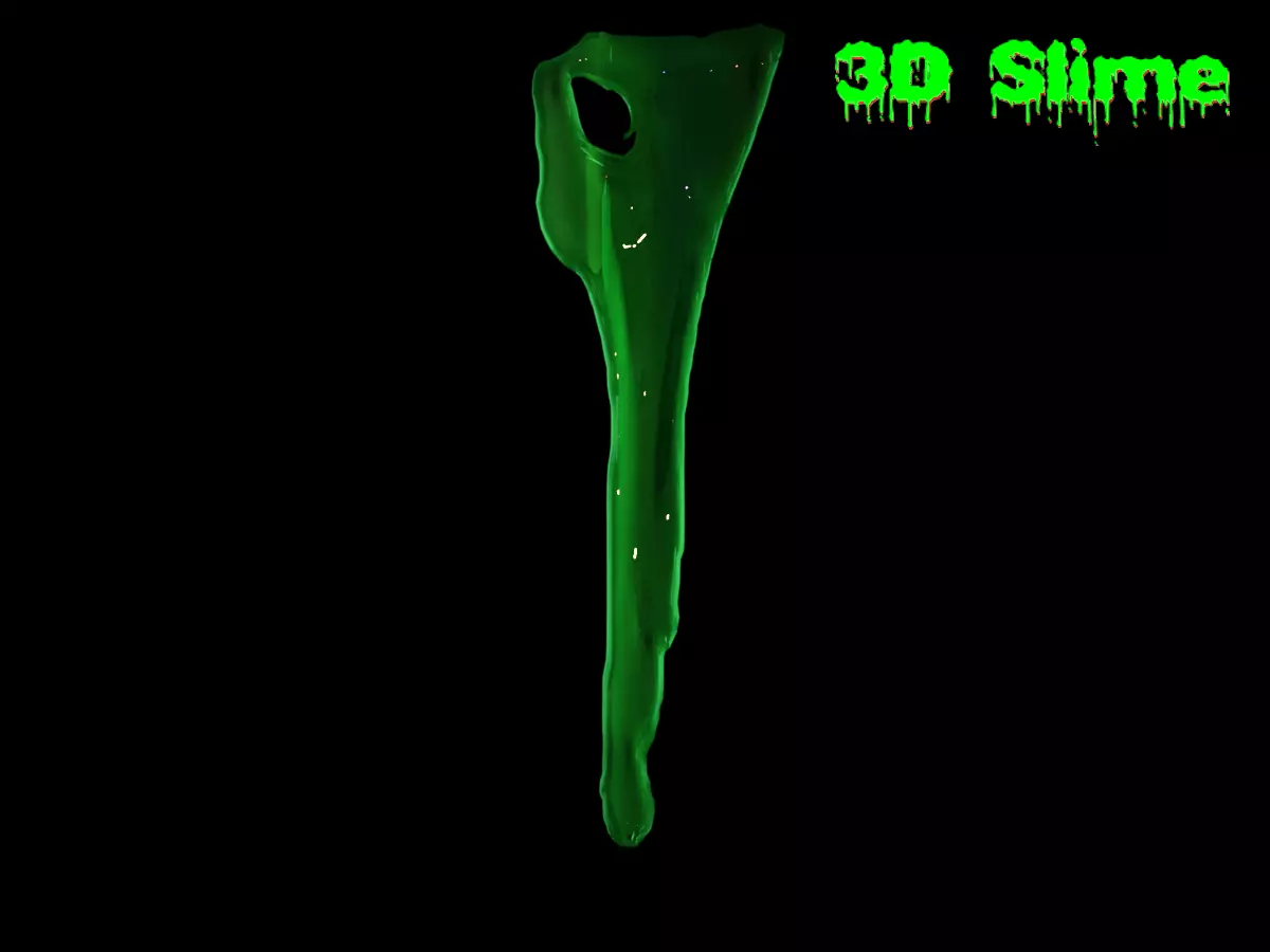3D Slime Set 5 glow in 3D model_0
