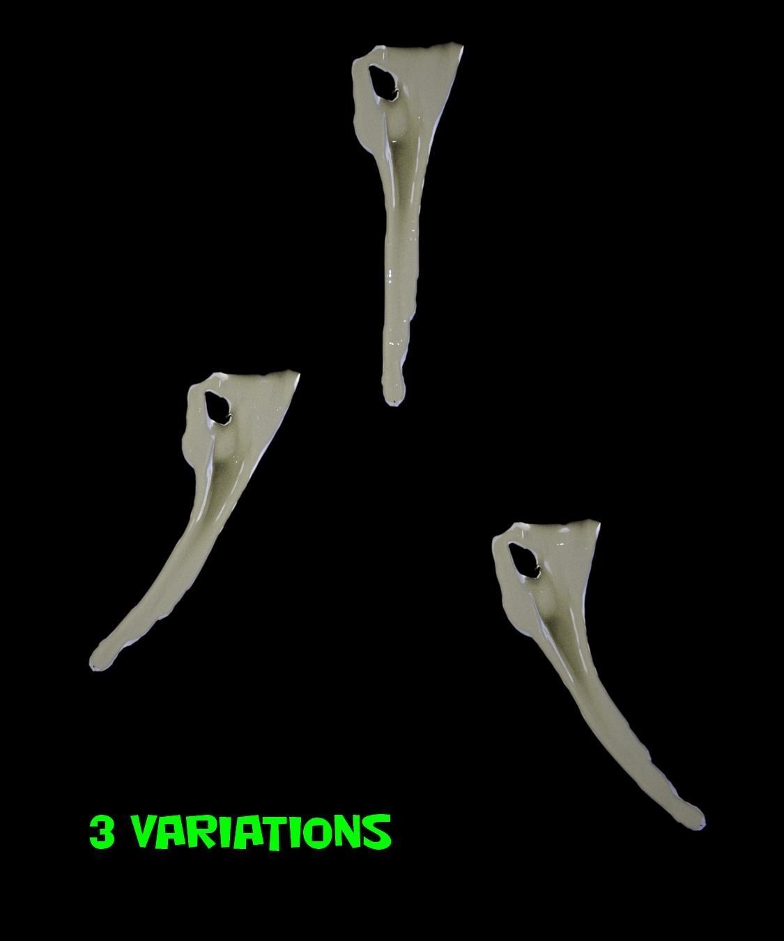 3D Slime Set 5 glow in 3D model_1