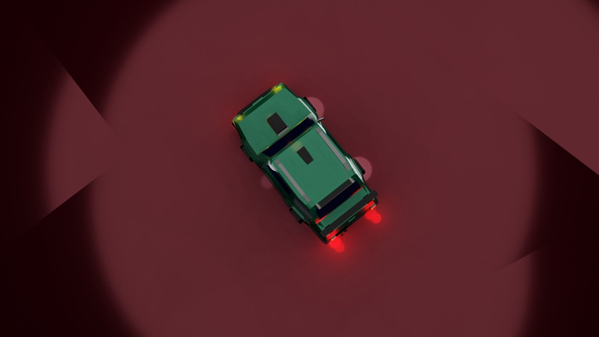 Low-poly Cyber Drift car Free low-poly 3D model_4