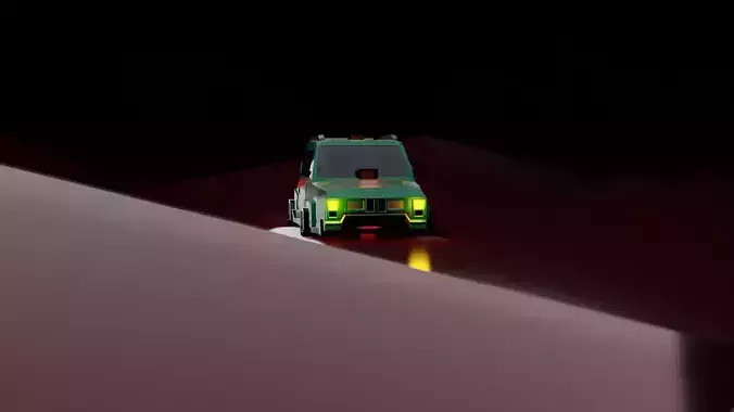Low-poly Cyber Drift car