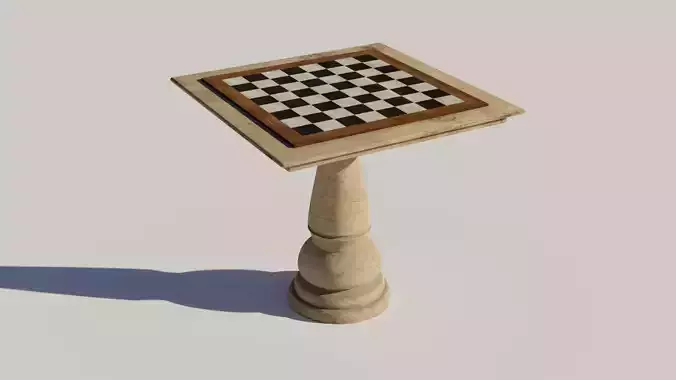 Chess table 3D model textures 2-4K Low-poly 3D model