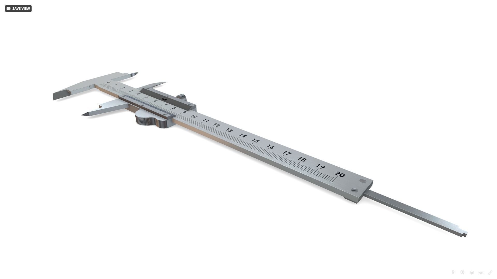 Vernier Caliper 3d model Low-poly 3D model_1