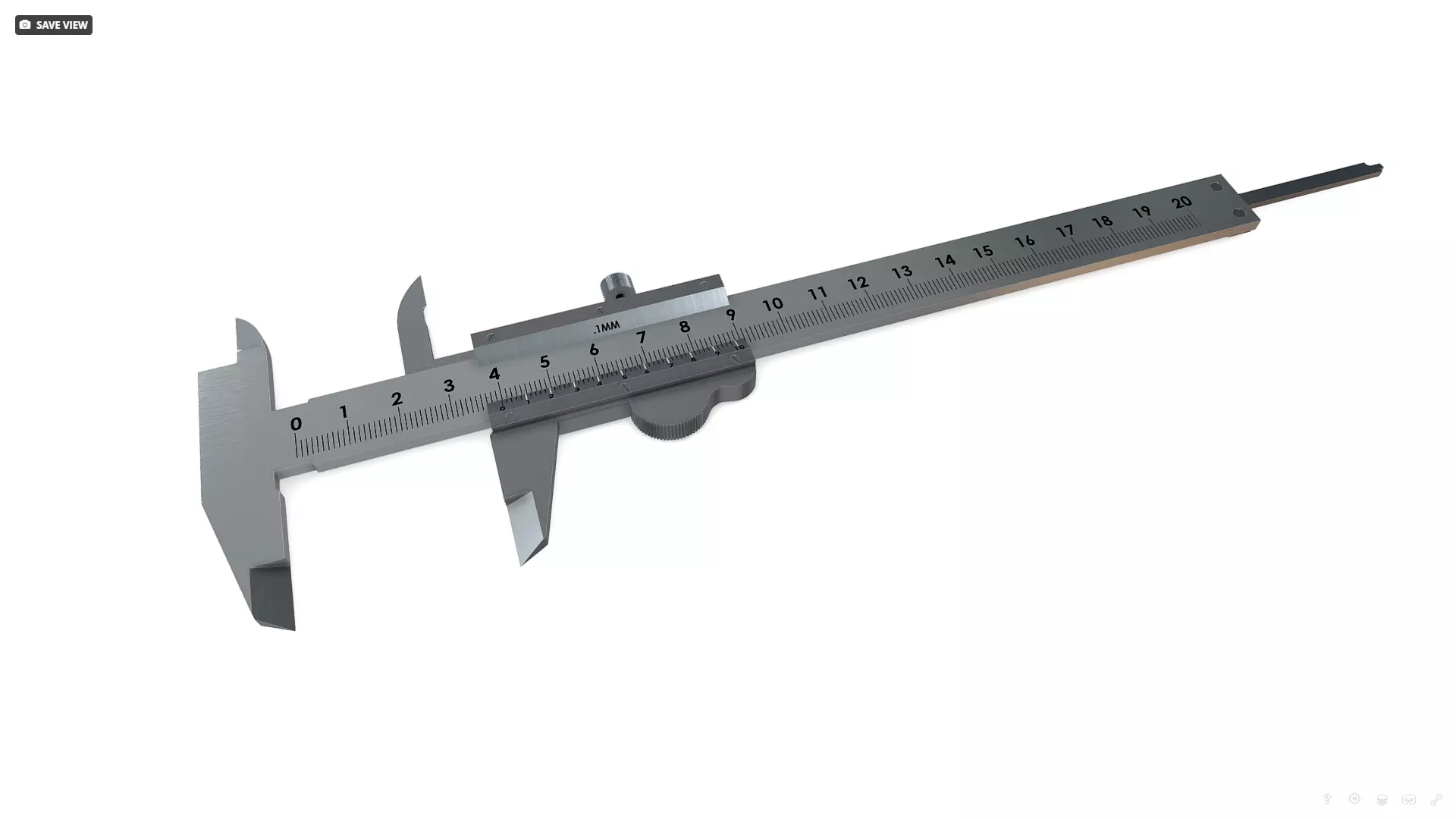 Vernier Caliper 3d model Low-poly 3D model_0