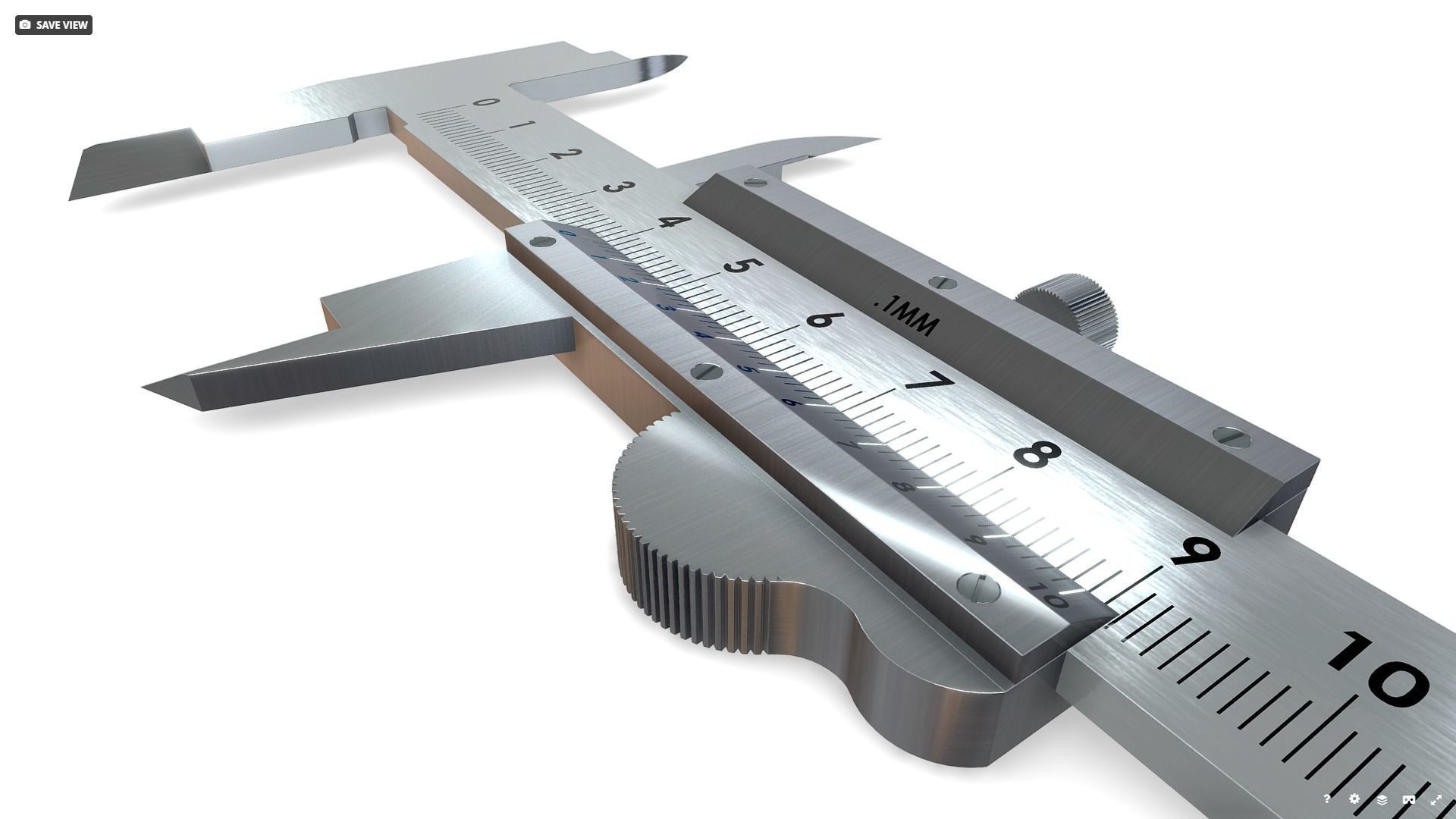 Vernier Caliper 3d model Low-poly 3D model_5