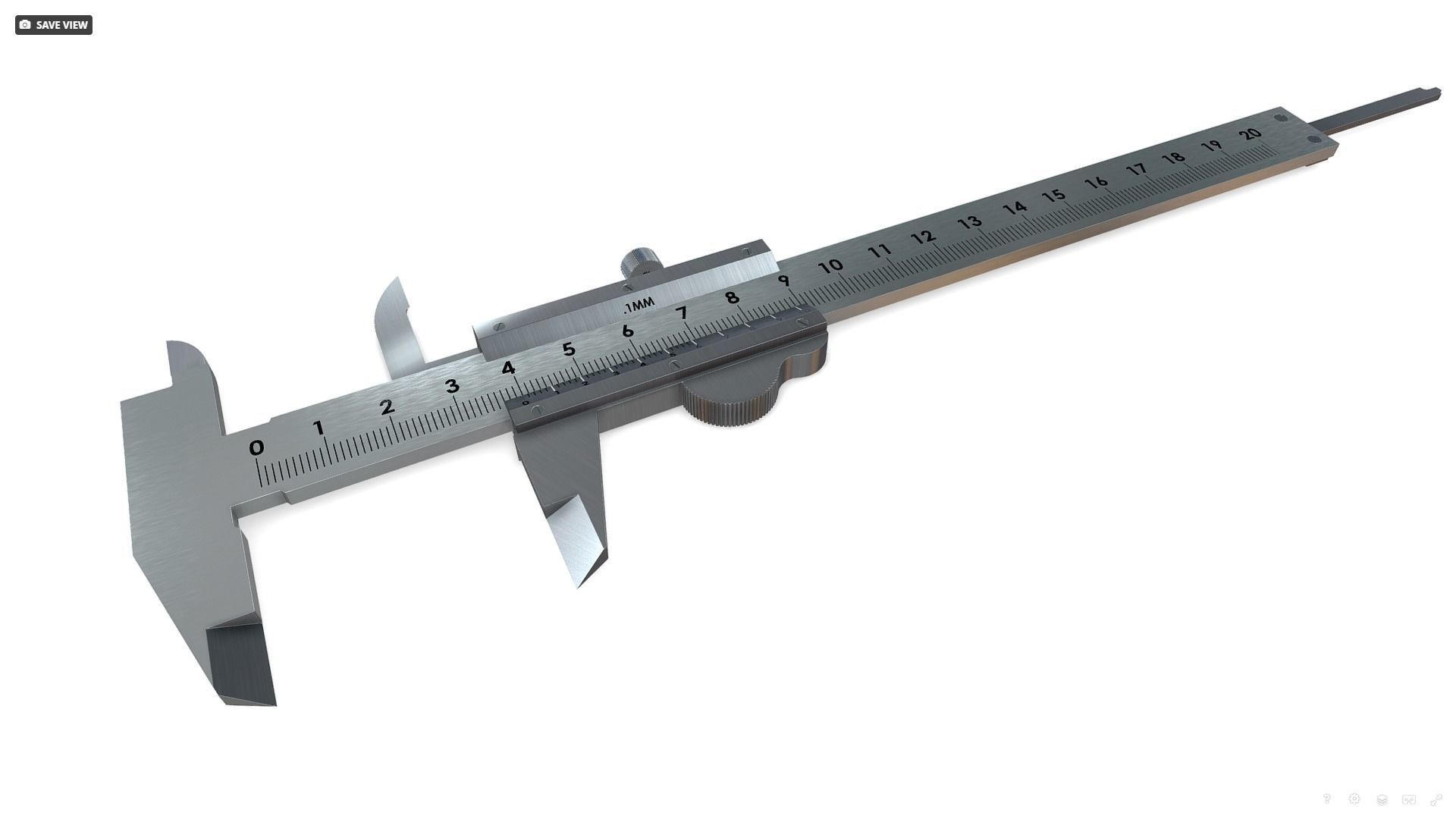 Vernier Caliper 3d model Low-poly 3D model_2