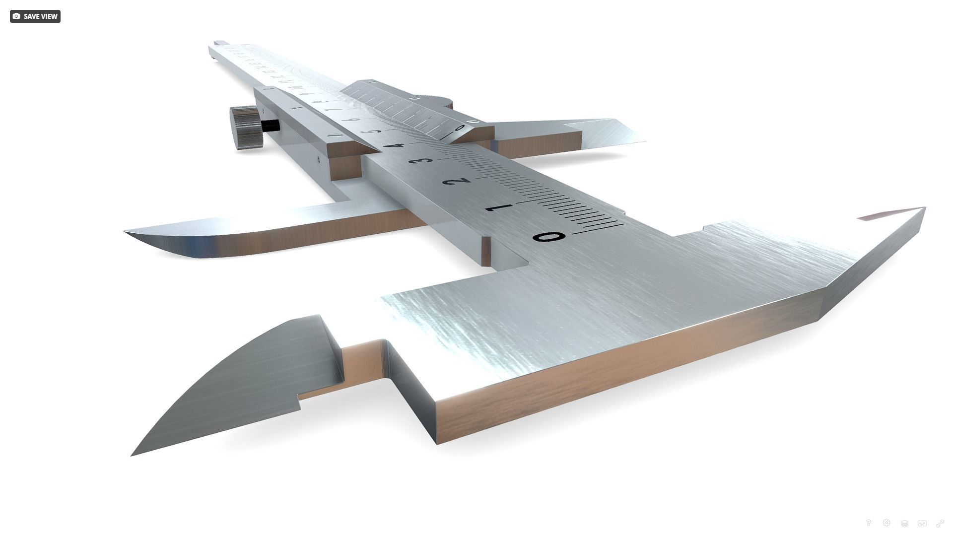 Vernier Caliper 3d model Low-poly 3D model_3