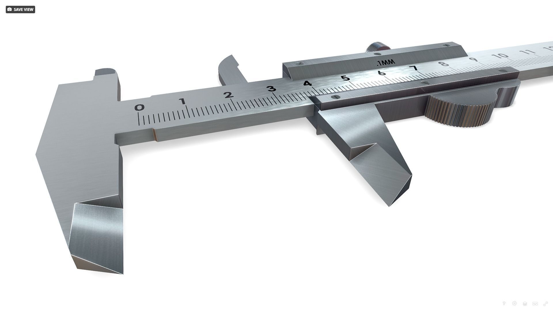Vernier Caliper 3d model Low-poly 3D model_4