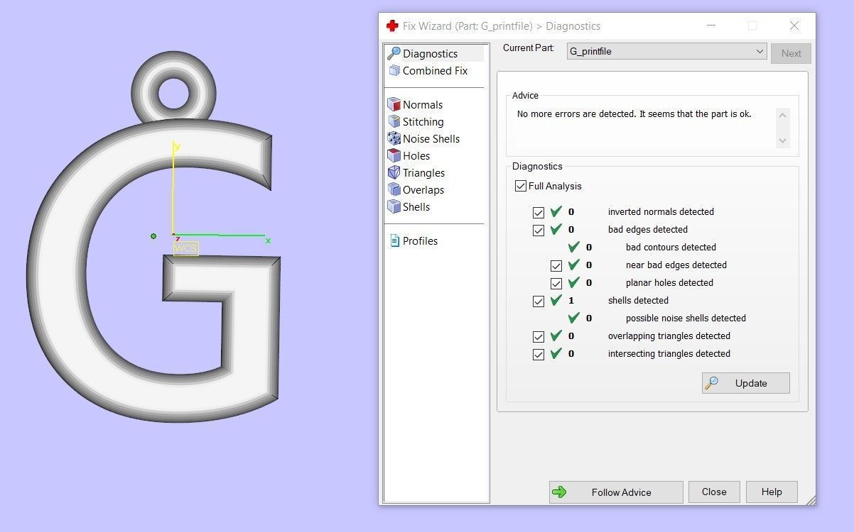 Heart Alphabet G 3D print model_12