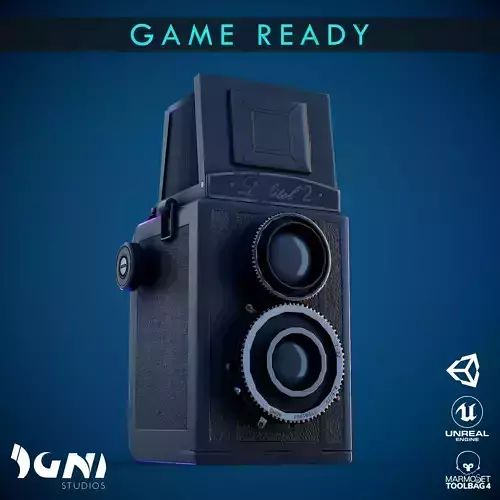 Lubitel 2 Game Ready LowPoly PBR camera