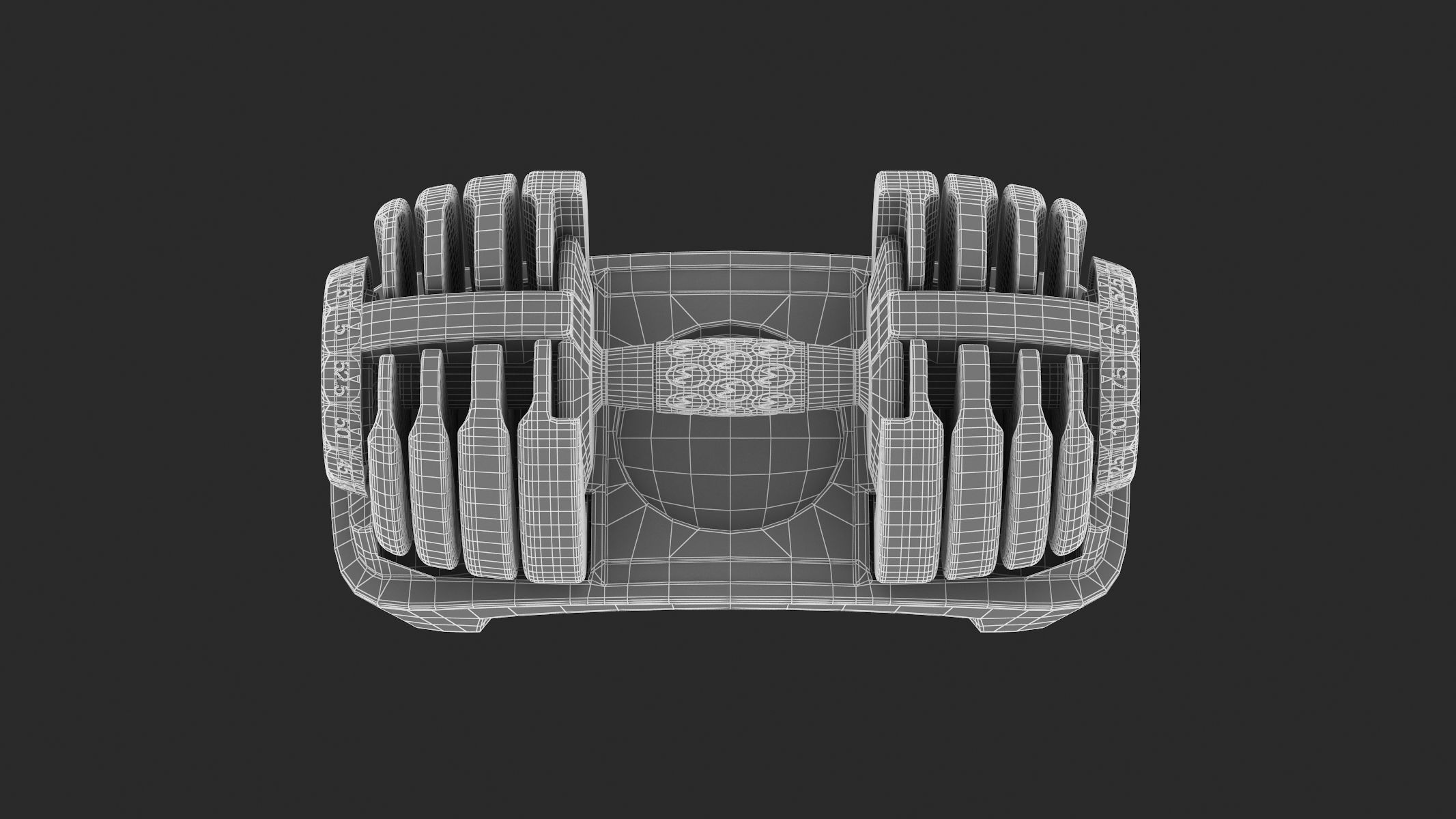 Bowflex SelectTech 552 Adjustable Dumbbells 3D model_11