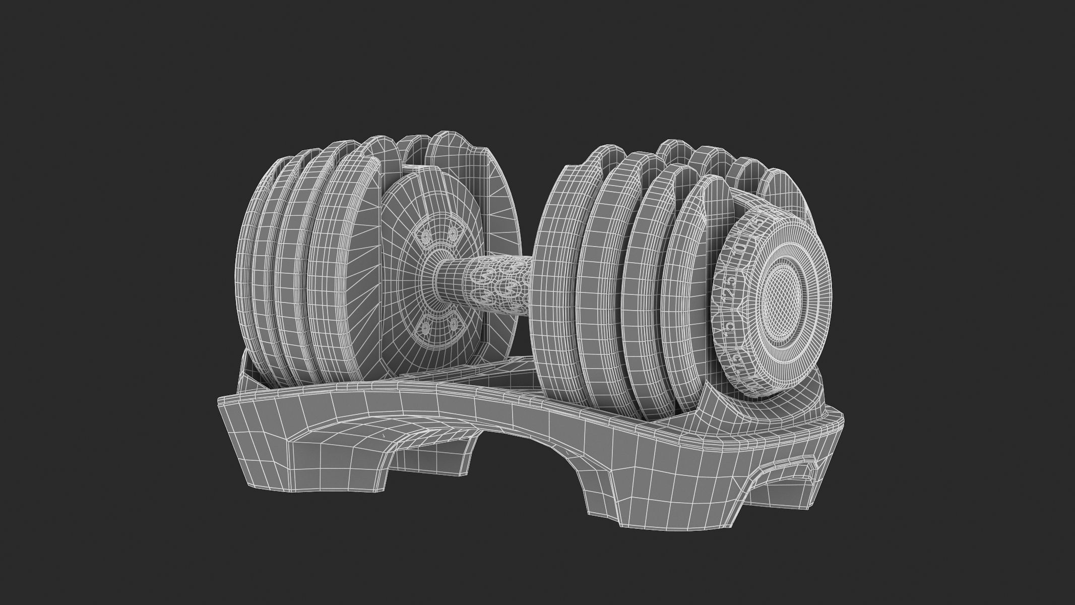 Bowflex SelectTech 552 Adjustable Dumbbells 3D model_13