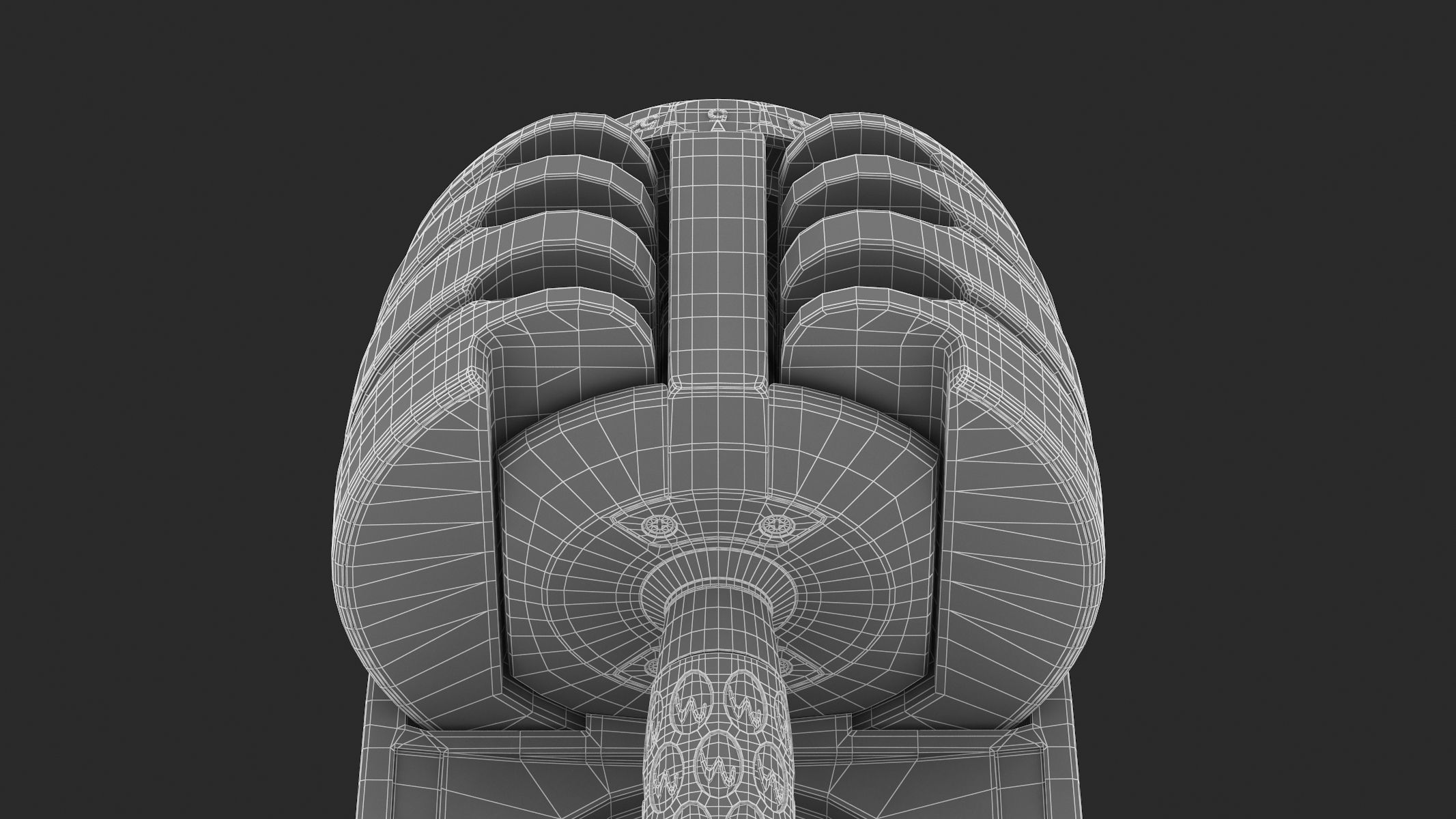 Bowflex SelectTech 552 Adjustable Dumbbells 3D model_17