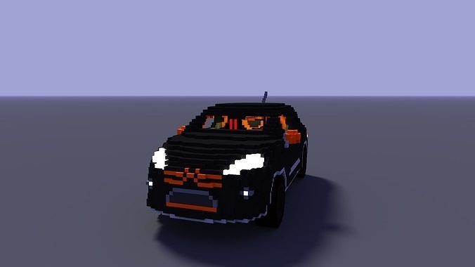 VOXEL SPORT CITROEN Low-poly 3D model