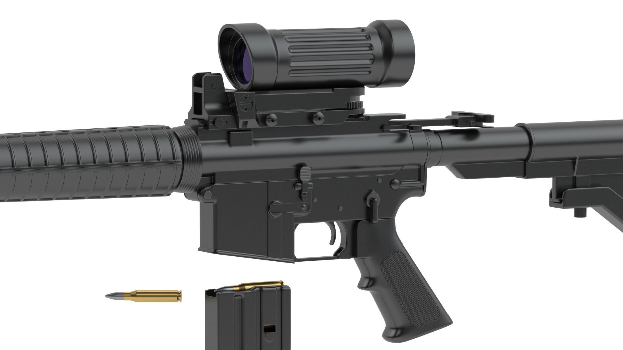 Colt Canada C7A2 3D model_9