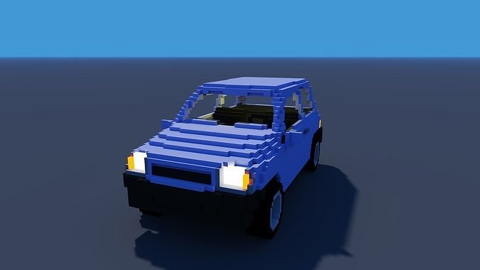 VOXEL VAZ OKA Low-poly 3D model