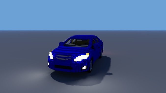 VOXEL TOYOTA Low-poly 3D model
