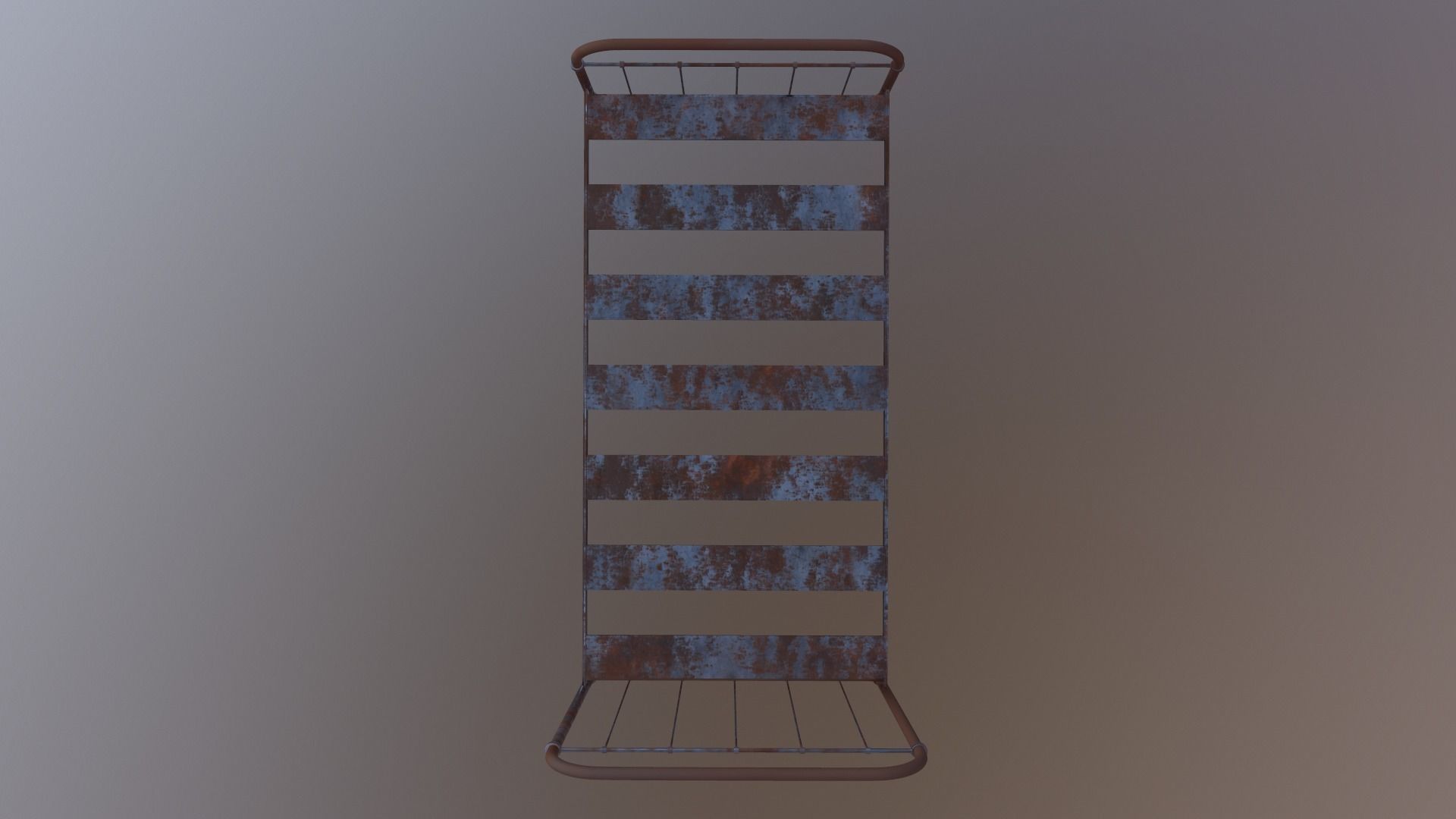 Old Bed Game Ready Low-poly 3D model_5