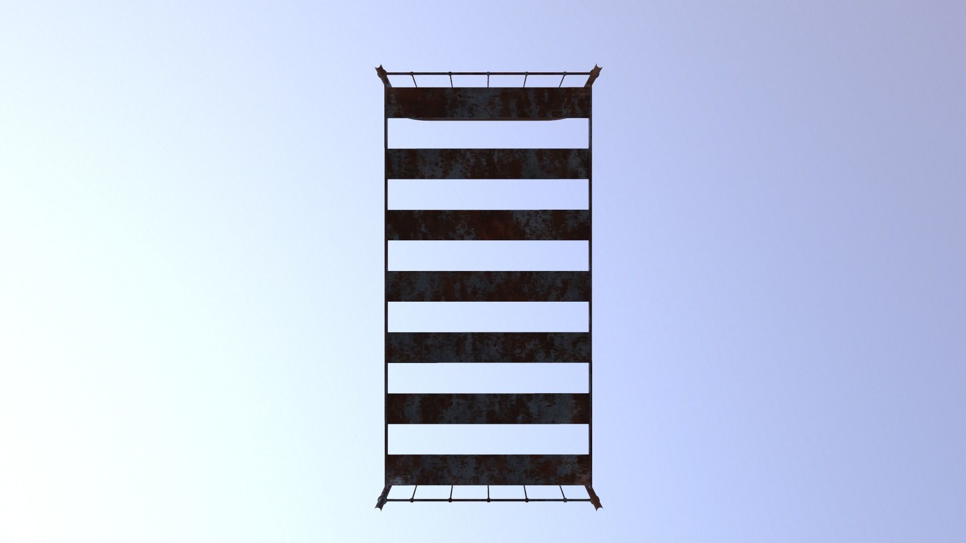 Old Bed Game Ready Low-poly 3D model_7