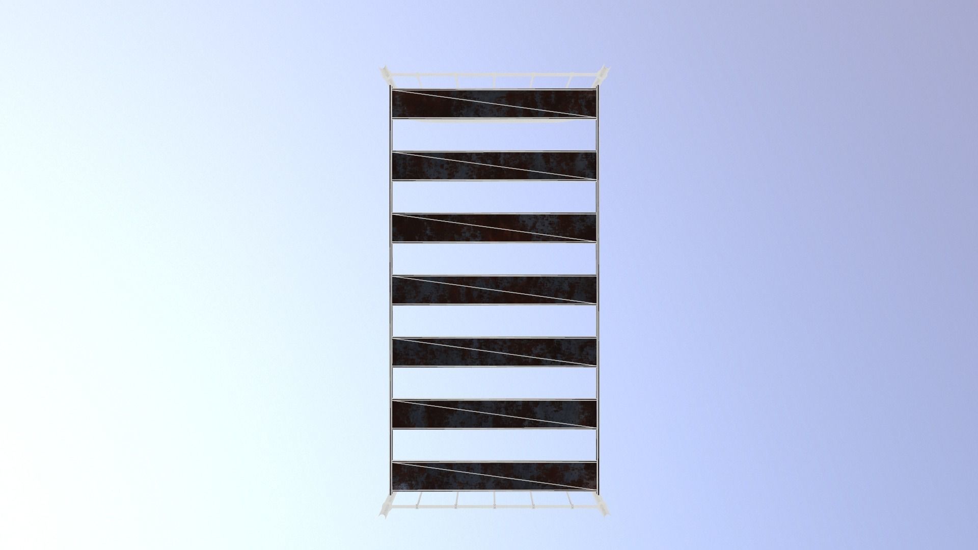 Old Bed Game Ready Low-poly 3D model_8