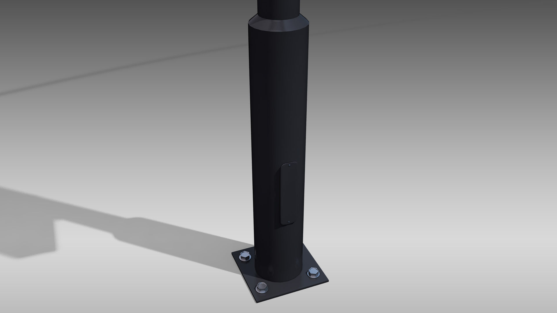 Intersection Traffic Light and Camera 3D model_14