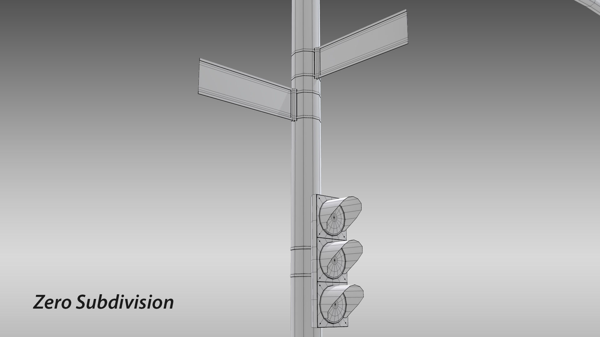 Intersection Traffic Light and Camera 3D model_23