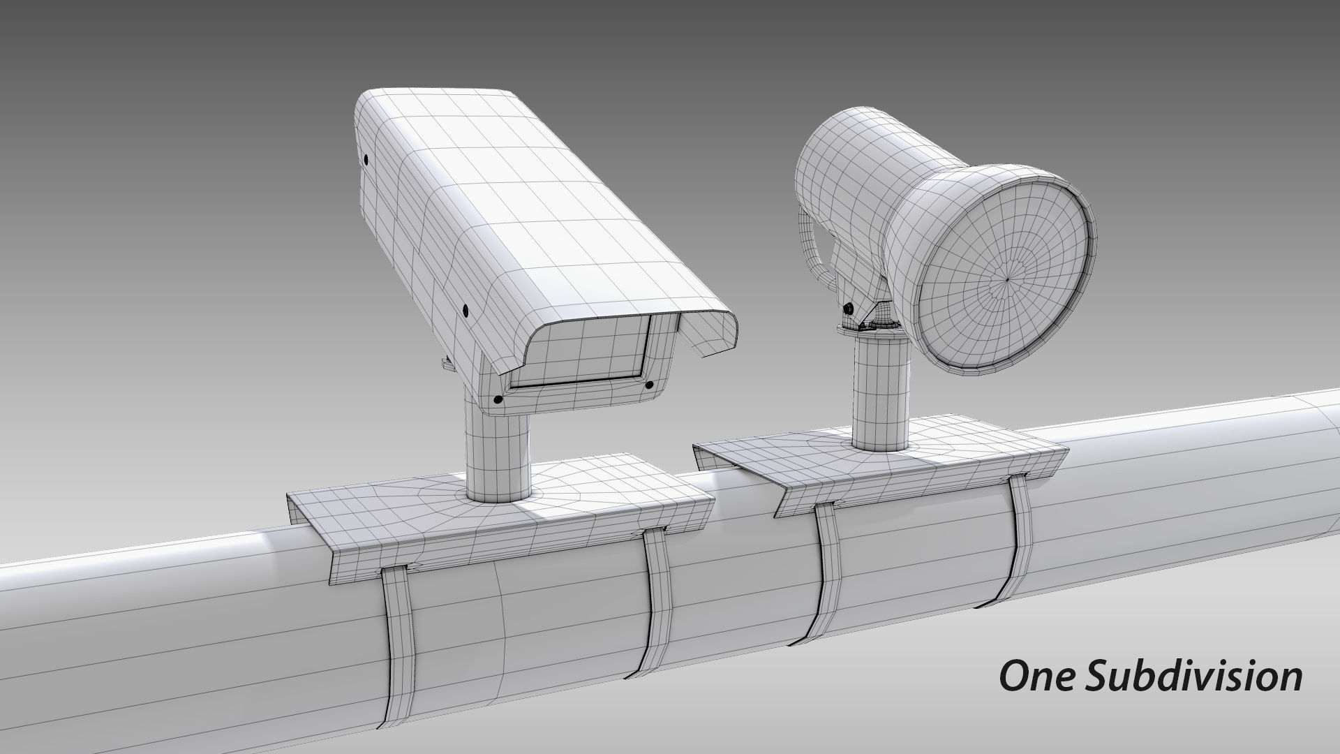 Intersection Traffic Light and Camera 3D model_18