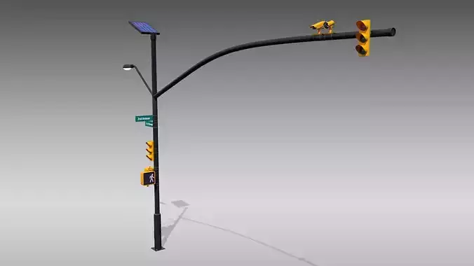 Intersection Traffic Light and Camera