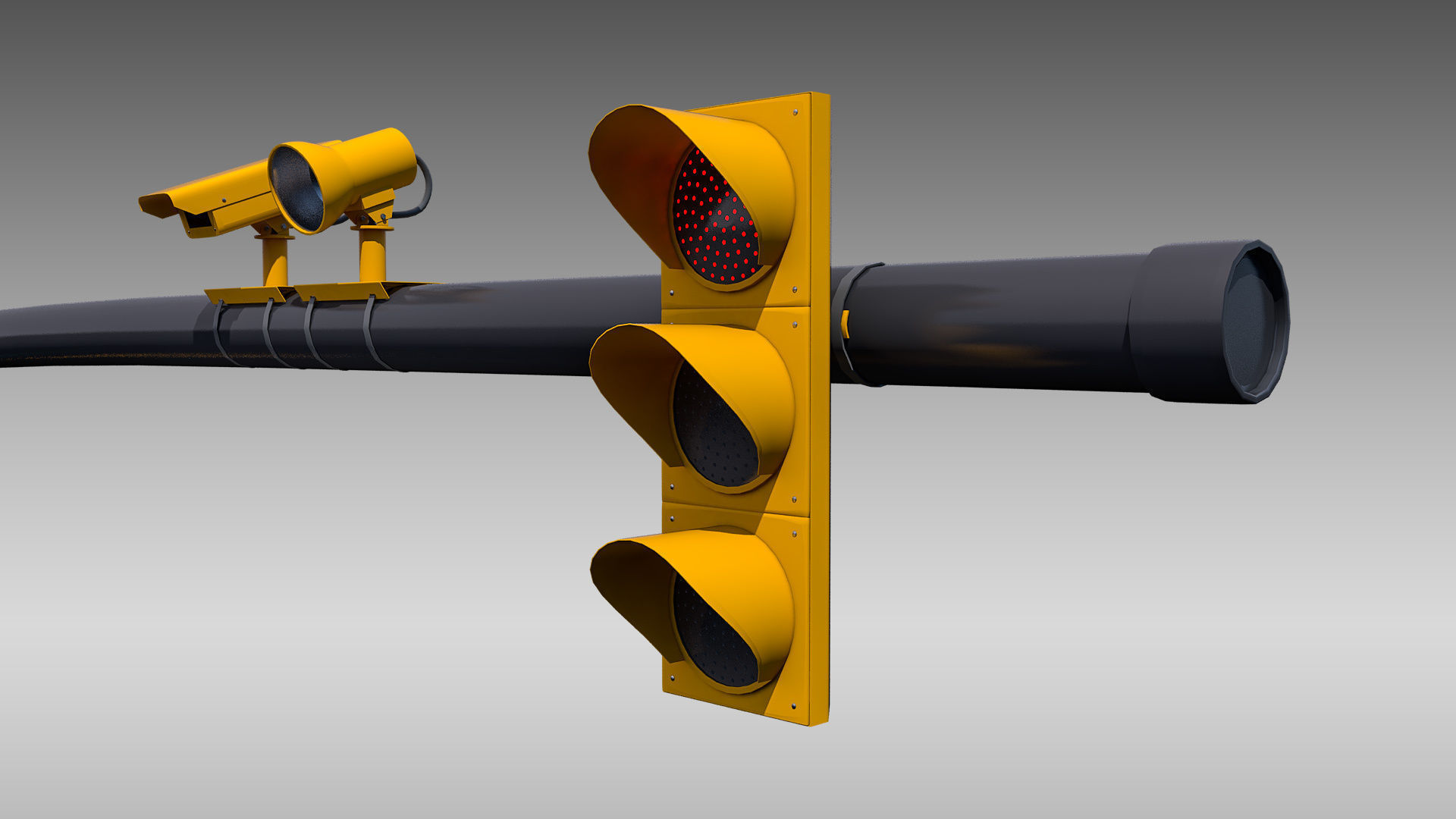 Intersection Traffic Light and Camera 3D model CGTrader