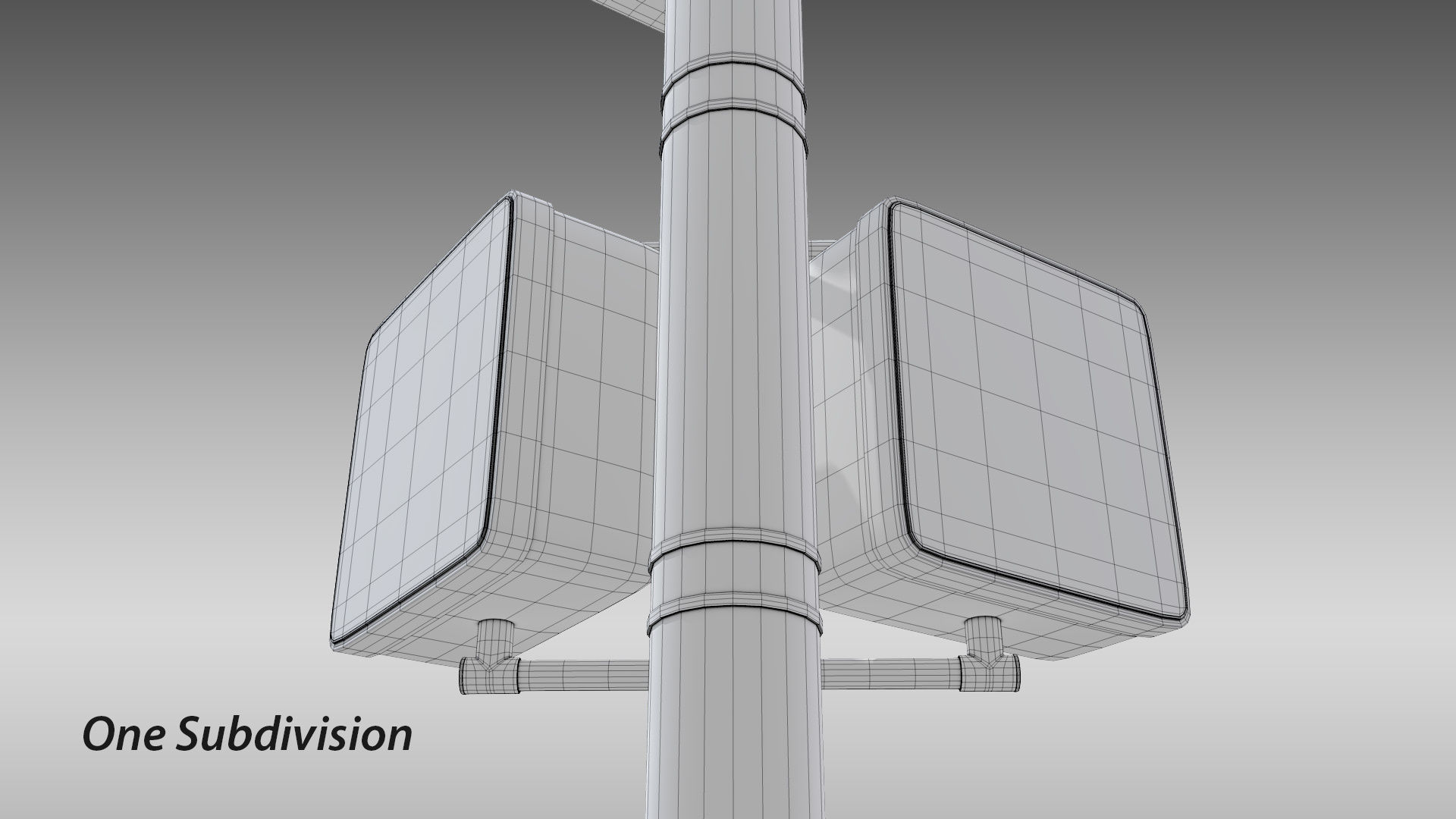 Intersection Traffic Light and Camera 3D model_26