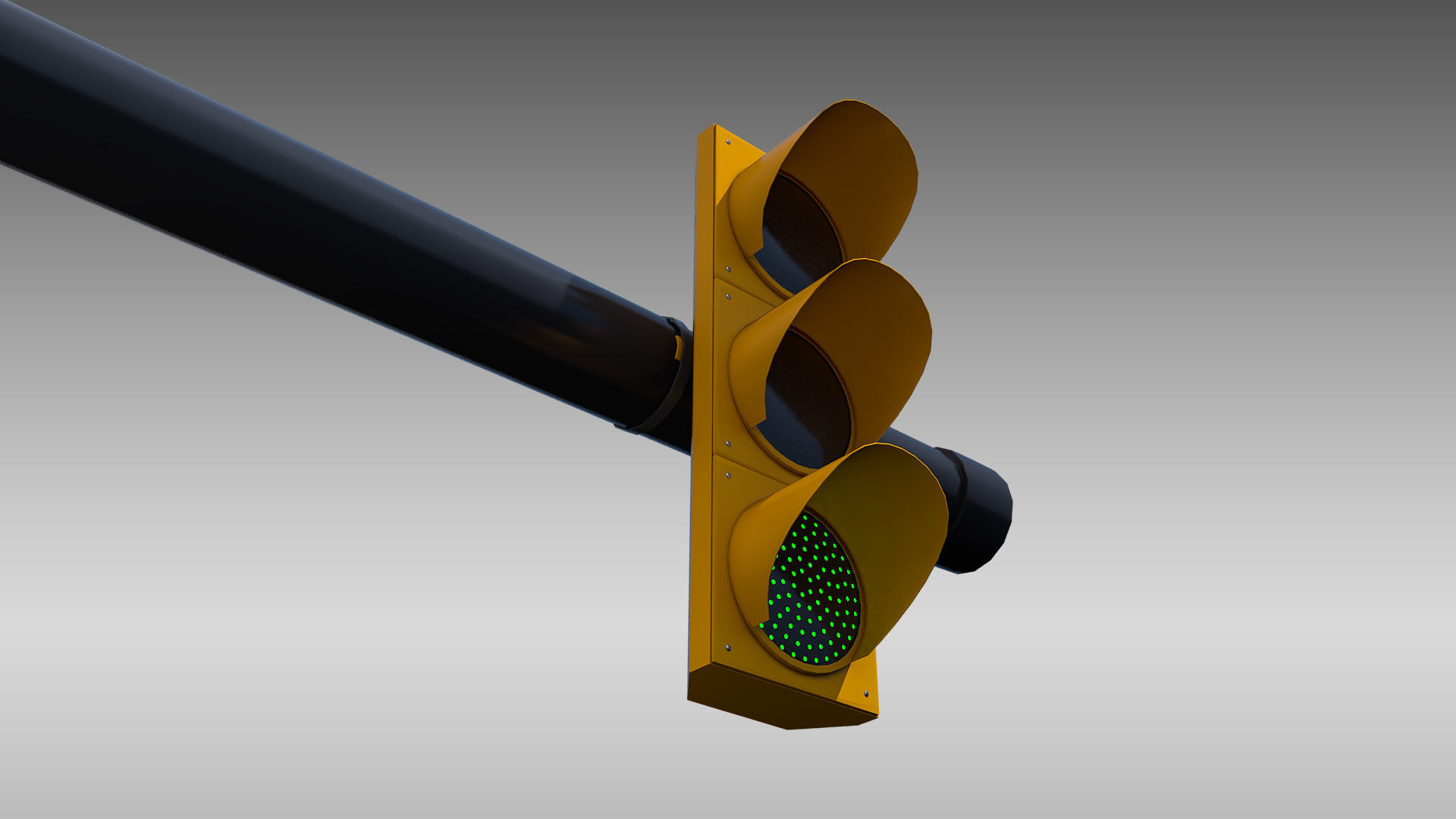 Intersection Traffic Light and Camera 3D model_4