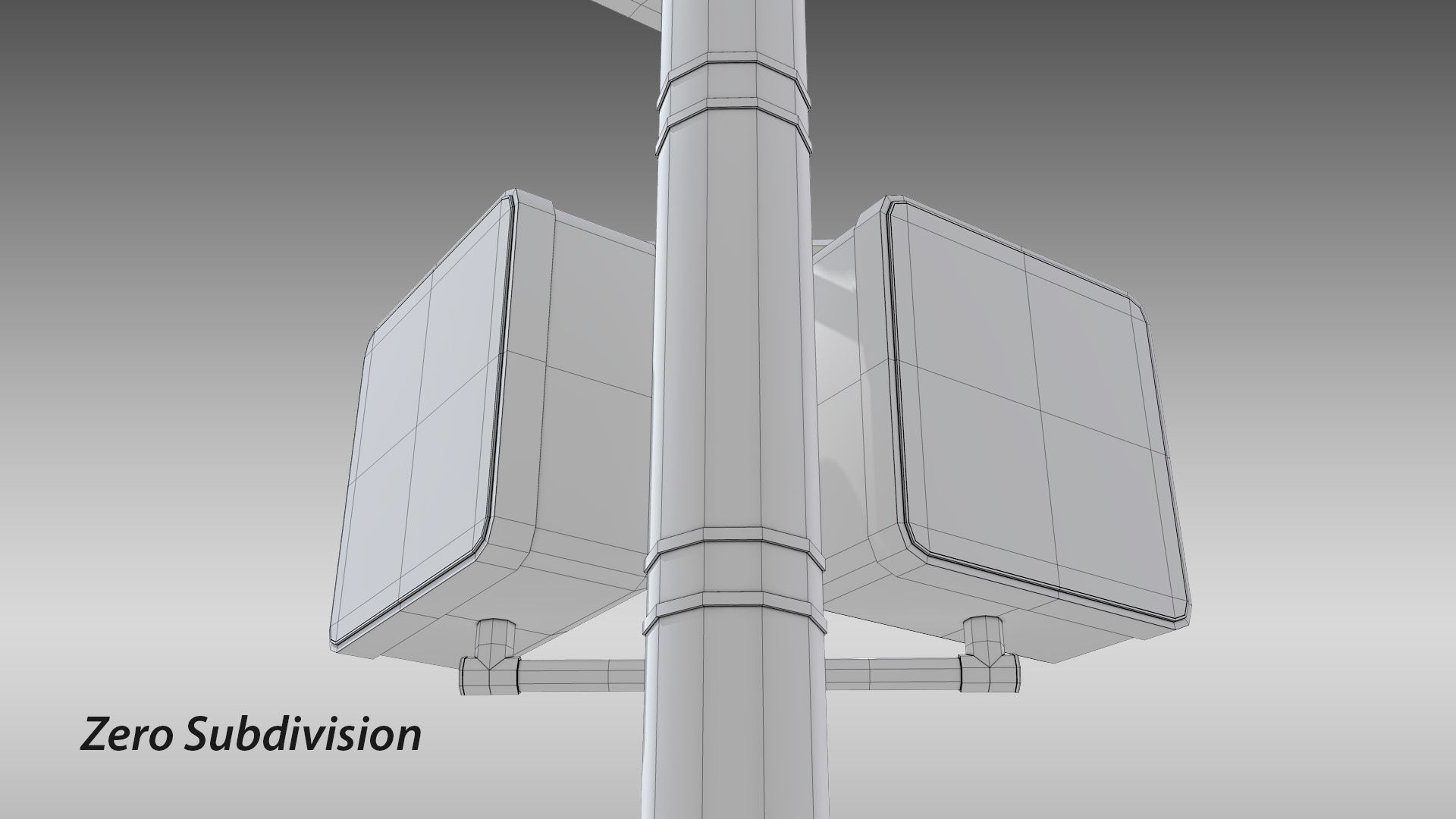Intersection Traffic Light and Camera 3D model_25