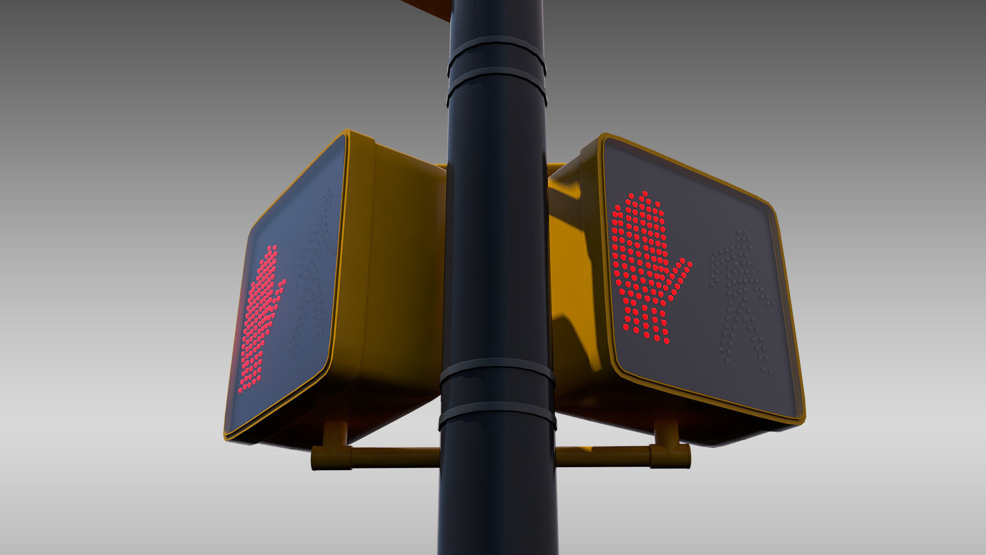 Intersection Traffic Light and Camera 3D model_12