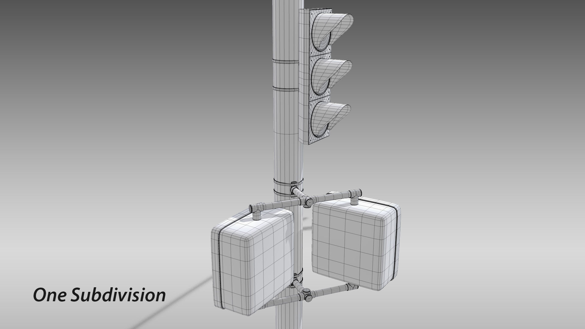 Intersection Traffic Light and Camera 3D model_28
