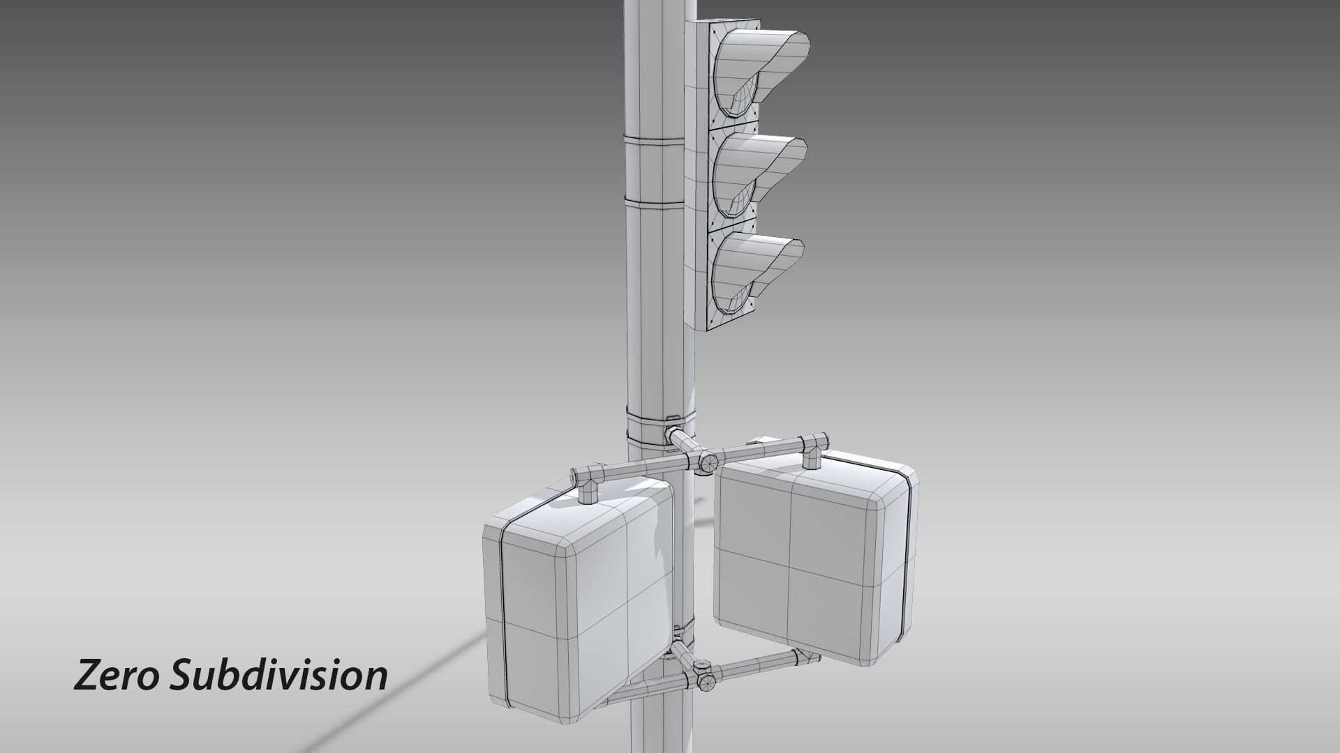 Intersection Traffic Light and Camera 3D model_27