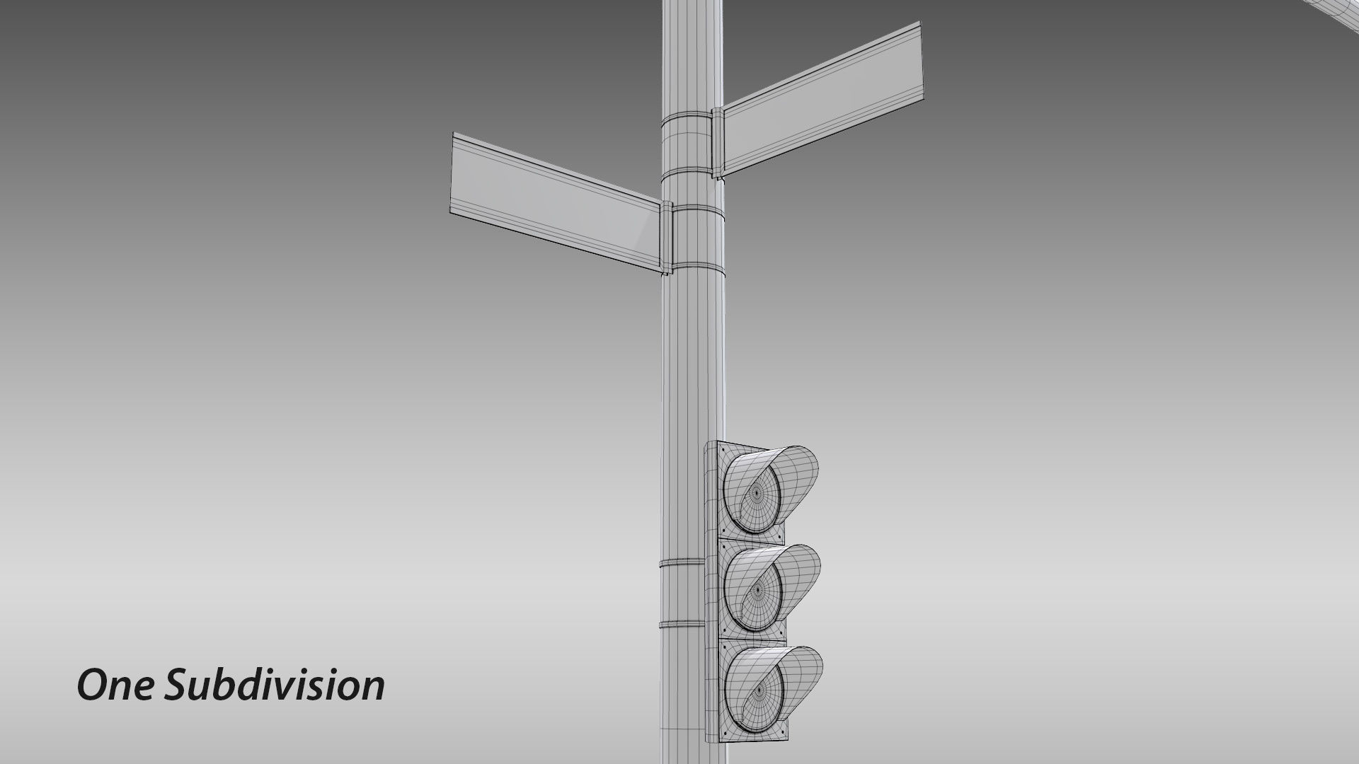 Intersection Traffic Light and Camera 3D model_24
