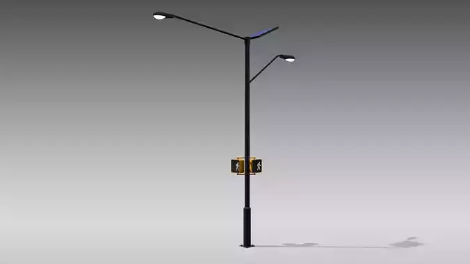 Intersection Pedestrian Walk Signal 3D model
