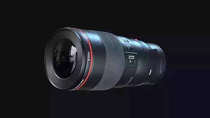 Canon Camera Macro Lens 100mm 3D model