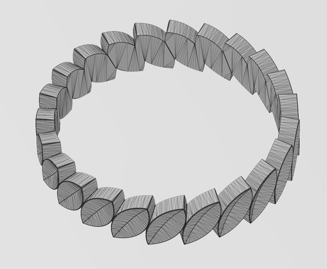 Tilted eternity leaf motif band size 5to13 3D print model_13