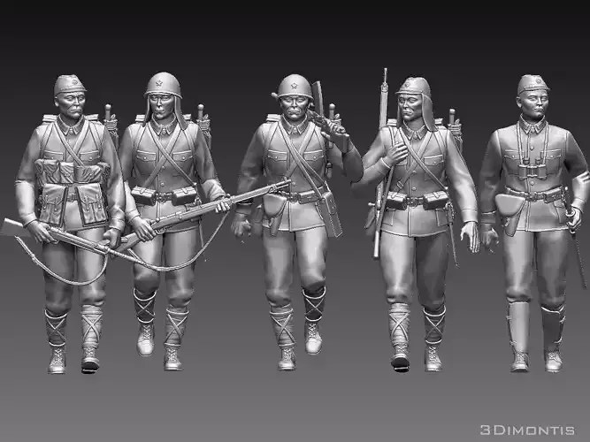 japan soldiers ww2 3D print model
