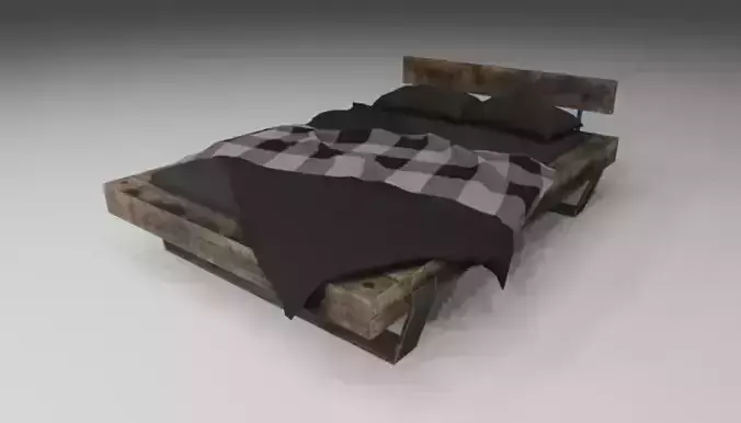 Decorative wooden bed