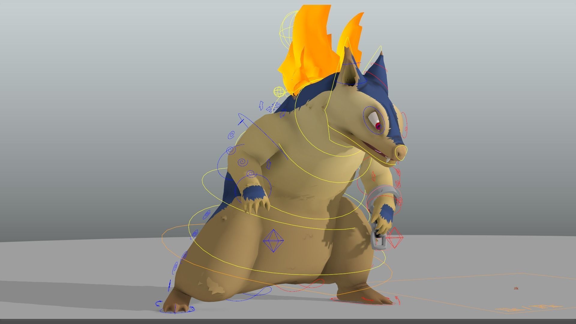 Typhlosion Anim Rig - Pokemon 3D model_2