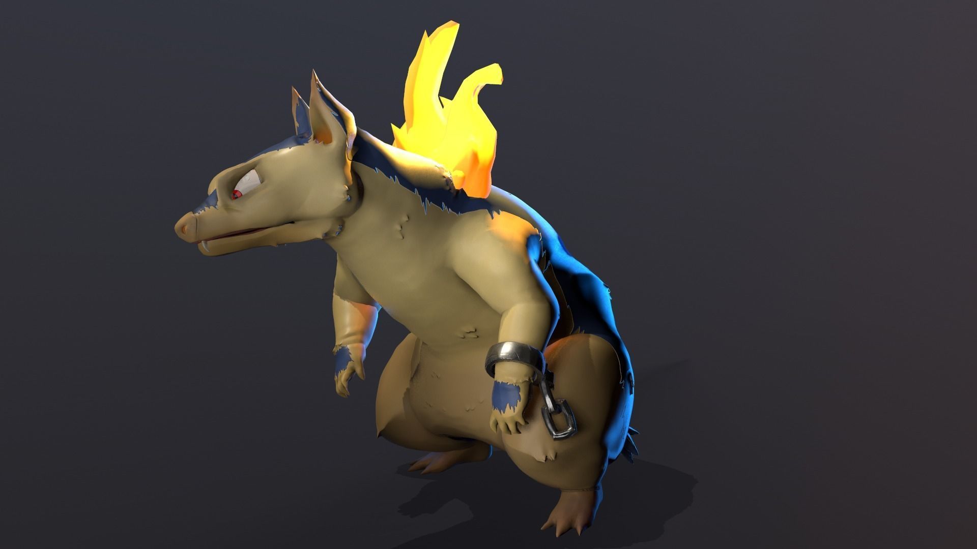 Typhlosion Anim Rig - Pokemon 3D model_5
