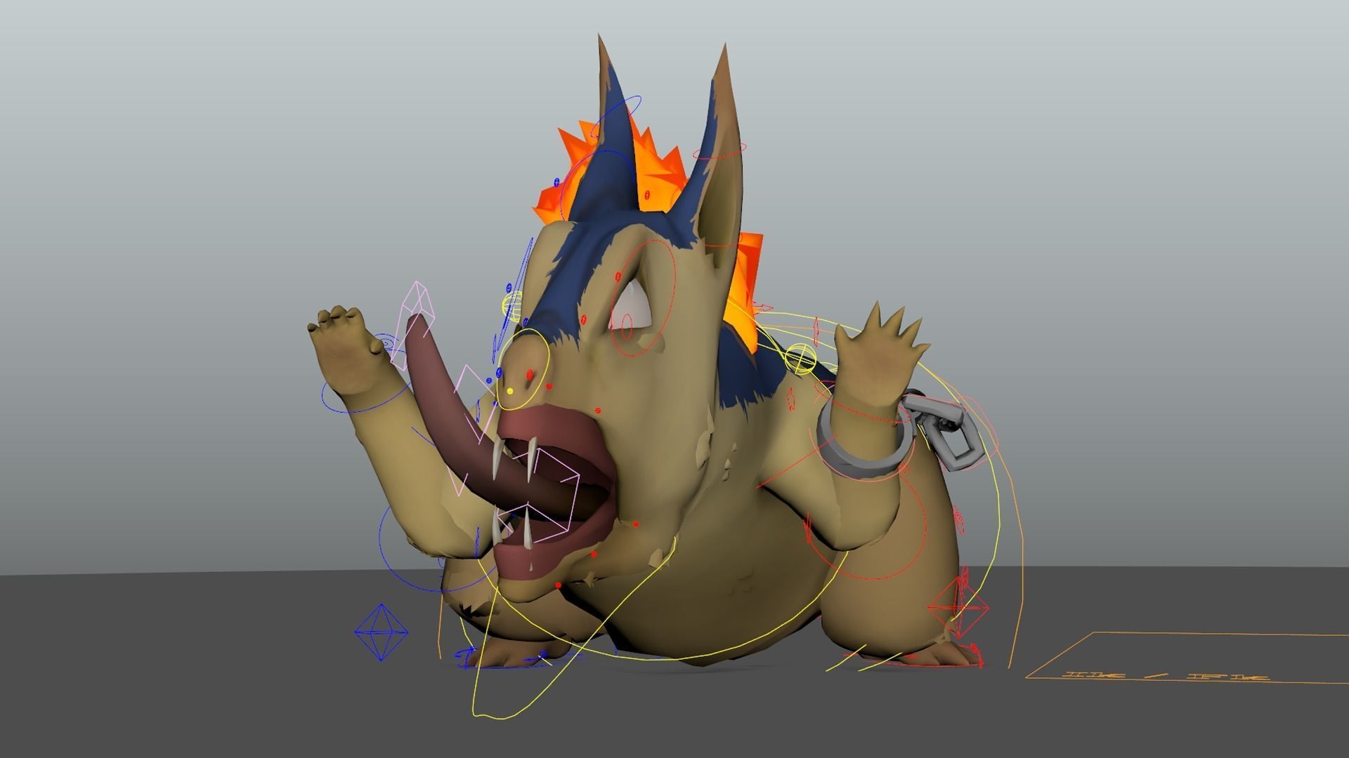 Typhlosion Anim Rig - Pokemon 3D model_3