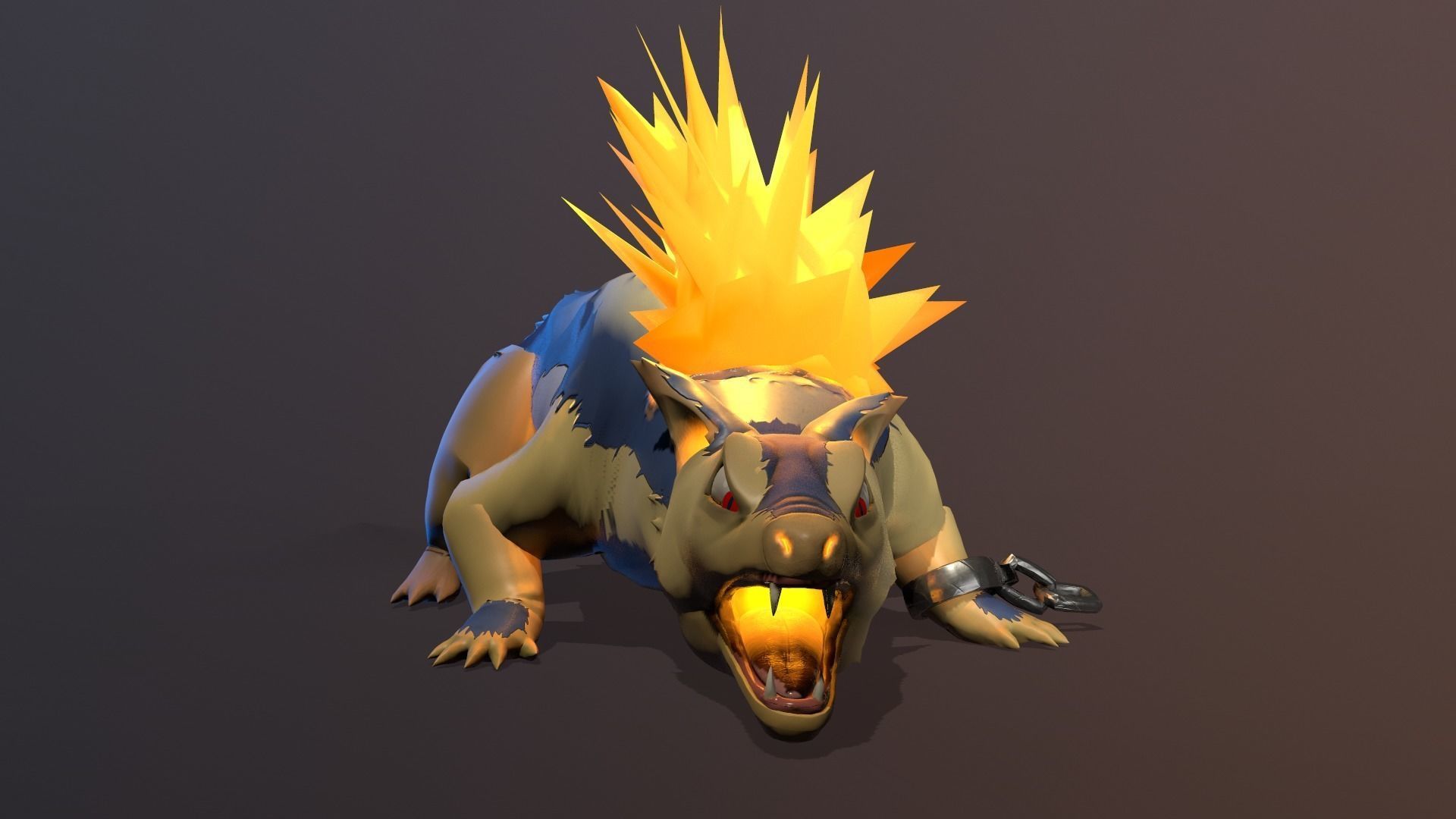 Typhlosion Anim Rig - Pokemon 3D model_8