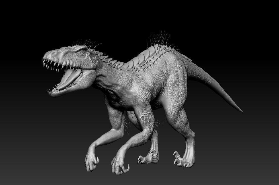 Indoraptor t - rex 3D model_2