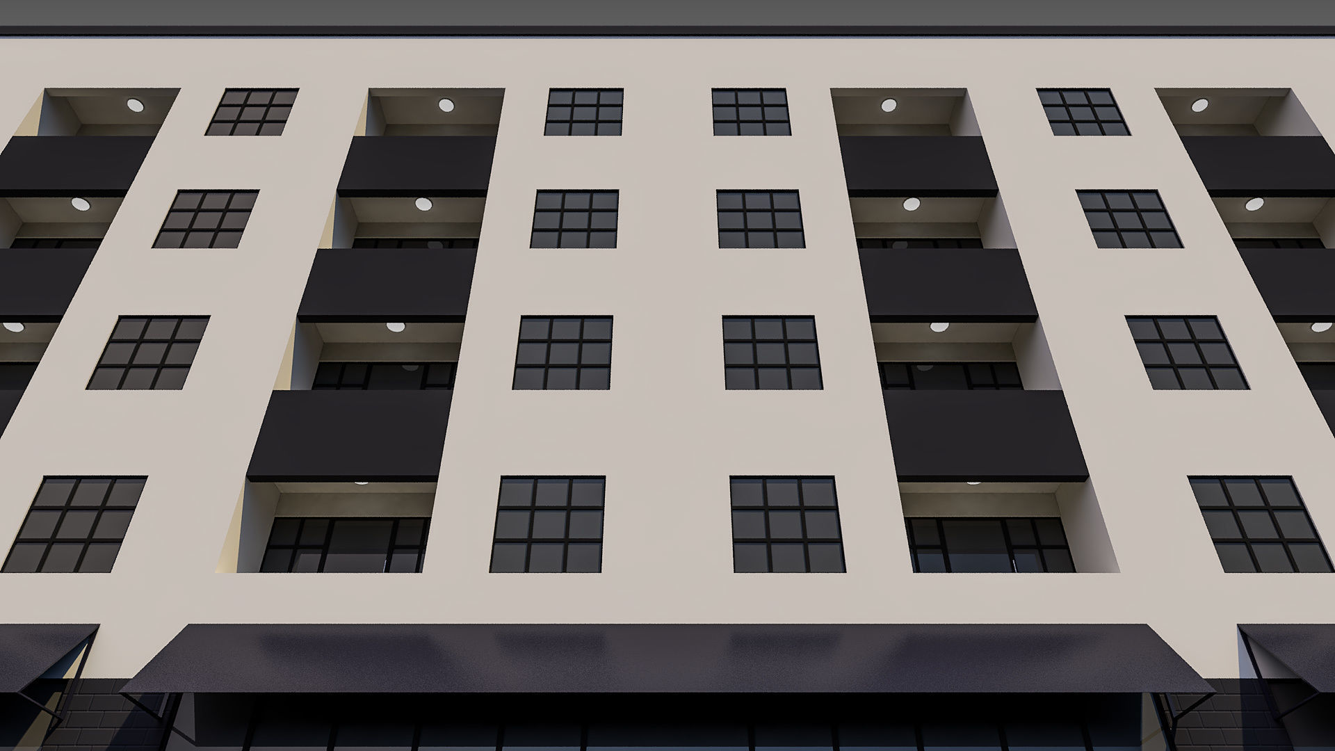 Apartment Building 002 3D model_4